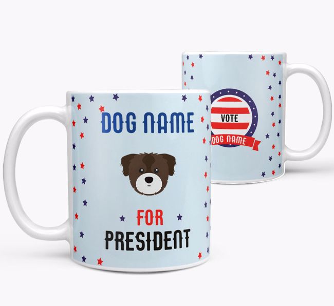 Personalized Vote {dogsName} for President Mug